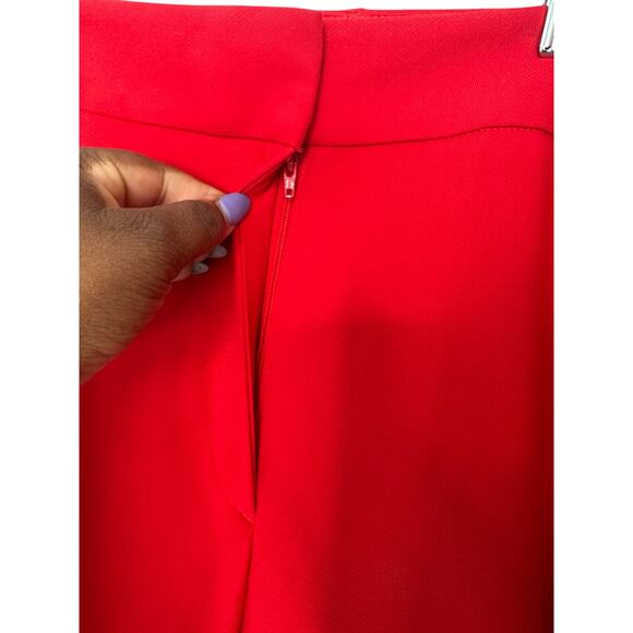 Loft Plus Red Office Work Career Business Marissa Cropped Ankle Pants Size 26 - Picture 8 of 14